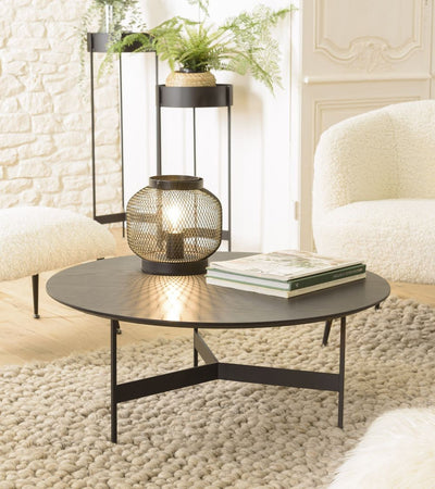 Mesa Centro Circular Estructura en Y | Black