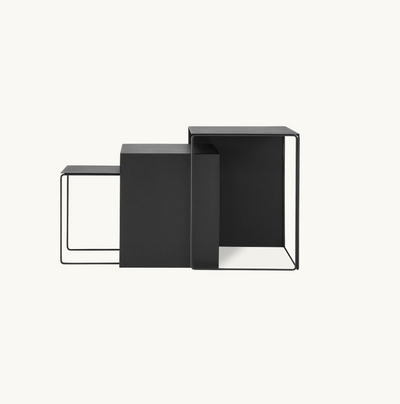 Set de mesas laterales/centro 2 paredes Nido | Metal BLACK