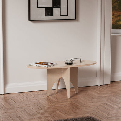 Mesa Centro Contour Abedul | Natural