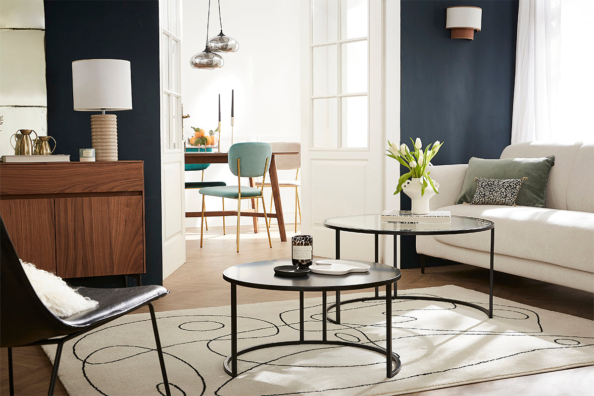 Mesas de Centro Nido LUMEN - METAL GLASS - Kallfu