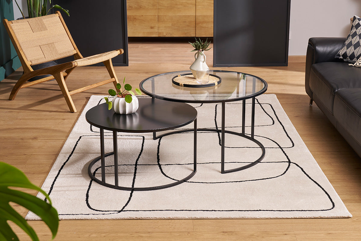 Mesas de Centro Nido LUMEN - METAL GLASS - Kallfu