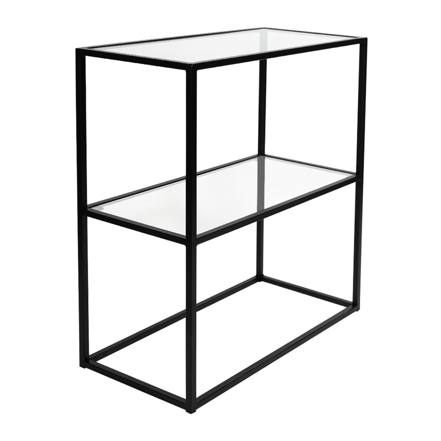 REPISA 60 DOS NIVELES NEGRO GLASS — Kallfu.cl
