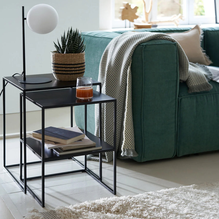 Mesa lateral nido 40 Metal BLACK — Kallfu.cl