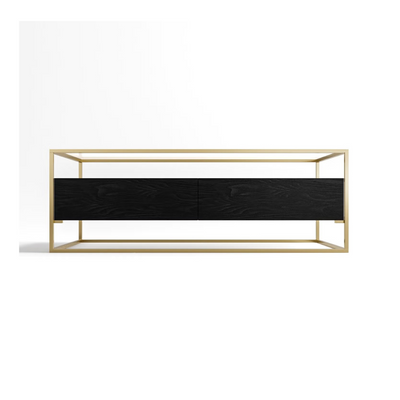 Mesa de Centro Glass con cajones | GOLDEN BLACK