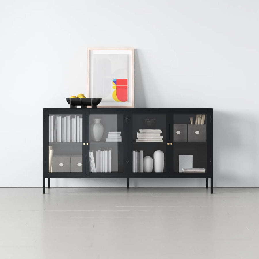 Buffet Glass de 4 puertas Metal Black — Kallfu.cl