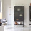 Vitrina Dos Niveles Scanalato GLASS METAL — Kallfu.cl