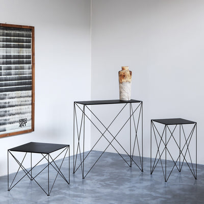 Mesa Lateral Raio Altar Vara | Metal BLACK