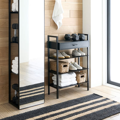 ZAPATERO 4 NIVELES METAL ABEDUL BLACK — Kallfu.cl