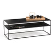 Mesa de centro 120 doble metal black