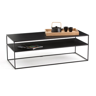Mesa de centro 120 doble metal black