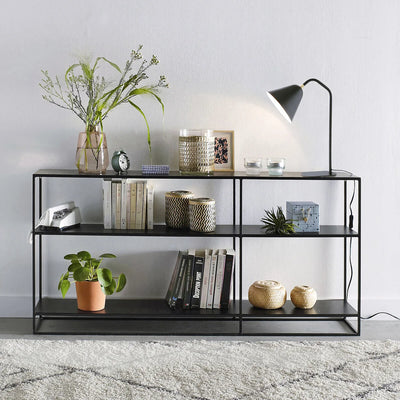Estantería baja 140 metal black