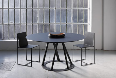 Mesa comedor redonda 100 metal black