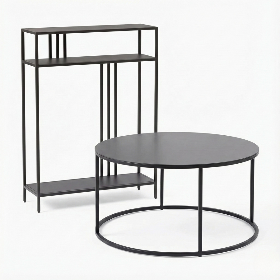 COMBO: Arrimo Romani + Mesa de centro circualr metal — Kallfu.cl