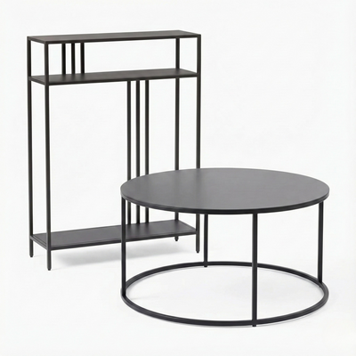 COMBO: Arrimo Romani + Mesa de centro circualr metal — Kallfu.cl