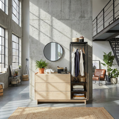 Comoda & Perchero Dresser Closet Denho — Kallfu.cl