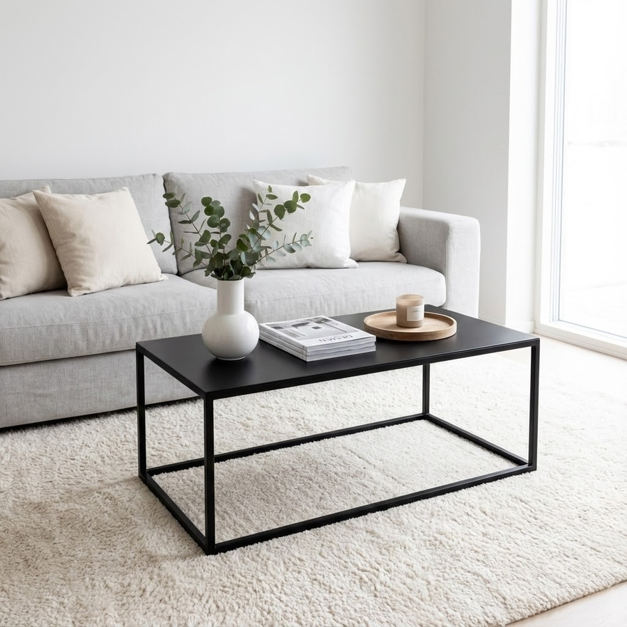 Mesa de Centro Rectangular METAL BLACK — Kallfu.cl