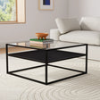 Mesa de centro 80 Metal Glass 2 niveles — Kallfu.cl