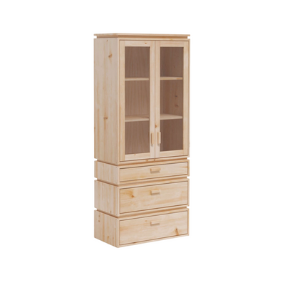 Vitrina con cajones GLASS | NATURAL