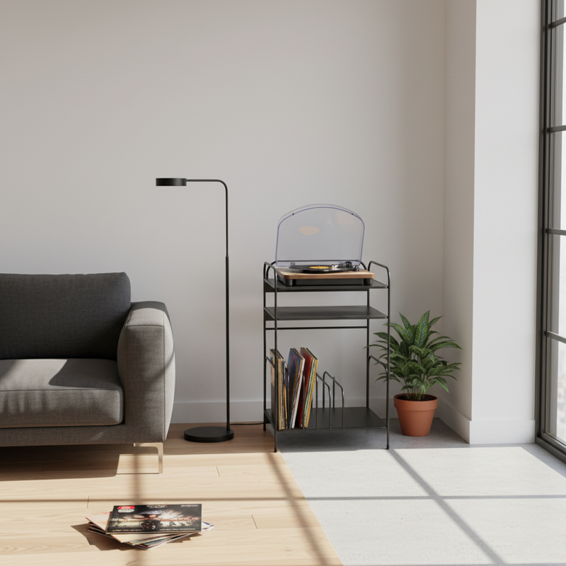 Mueble para vinilos 52 METAL BLACK