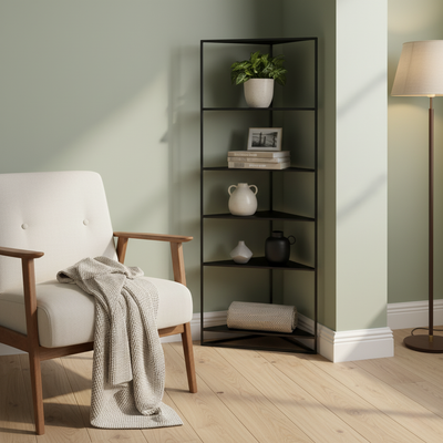 Estantería esquinera 160 METAL BLACK