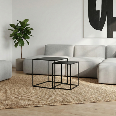 Mesa lateral nido 40 Metal BLACK — Kallfu.cl