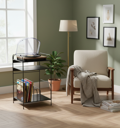 Mueble para vinilos 52 METAL BLACK