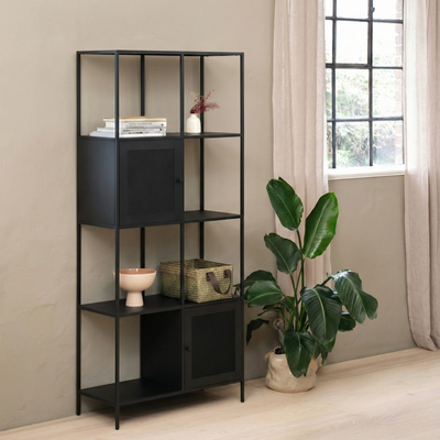 Estante 4 Niveles 90 con puerta Gridline Metal — Kallfu.cl