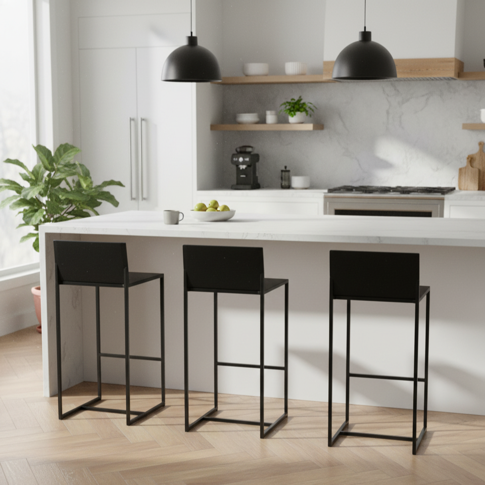 Taburete 910 VARA Metal BLACK