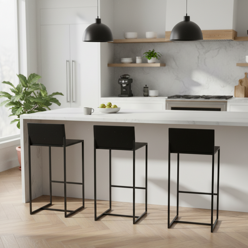 Taburete 910 VARA Metal BLACK