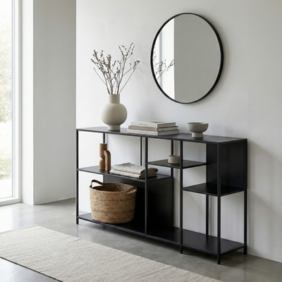 Estantería baja cubo metal black — Kallfu.cl