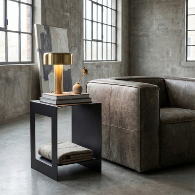 Mesa lateral Quadrat METAL BLACK — Kallfu.cl