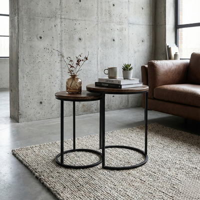 Mesa Lateral Nido Toffee — Kallfu.cl