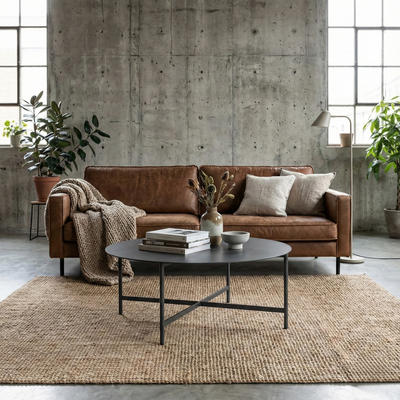 Mesa de Centro Circular X METAL BLACK — Kallfu.cl