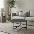 Mesa de Centro Circular X METAL BLACK — Kallfu.cl