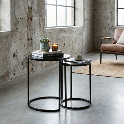 MESA LATERAL NIDO METAL — Kallfu.cl