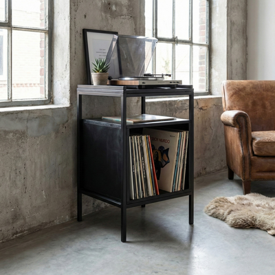 MUEBLE PARA VINILOS 48 BLACK — Kallfu.cl