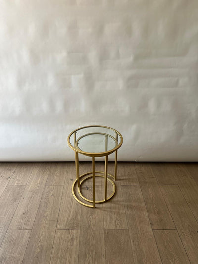 SET LATERAL NIDO GLASS GOLDEN - Outlet