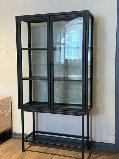 Vitrina Mononivel Glass Metal | 80 cm x 30 cm x 155 cm