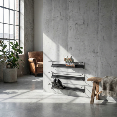 Zapatero de Pared Shelf Vara Metal