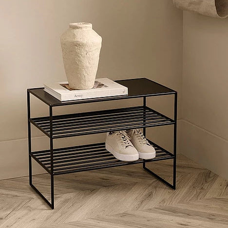 Zapatera tres niveles Rectangular METAL BLACK — Kallfu.cl