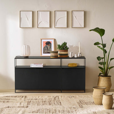 Gabinete simple 3 puertas | METAL BLACK