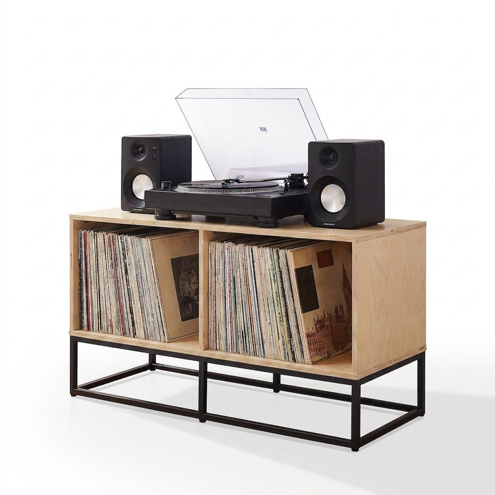 Mueble para Vinilos Industrial Abedul — Kallfu.cl