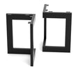 Base L Centro Kallfü metal negro para mesa, 46 cm — par de patas