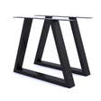 Base Trapecio Centro Kallfü metal negro para mesa, 48 cm — par de patas