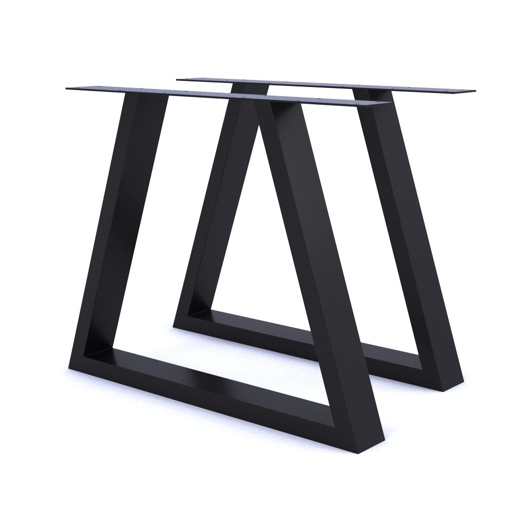 Base Trapecio Centro Kallfü metal negro para mesa, 48 cm — par de patas