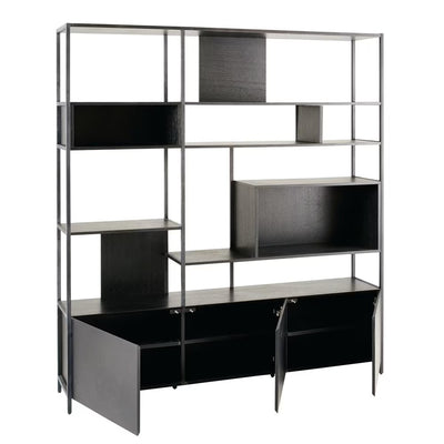 Estantería 3 Puertas 180 Metal Black