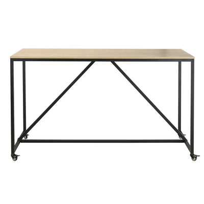 Mesa de comedor con ruedas 180 MIMA NEGRO