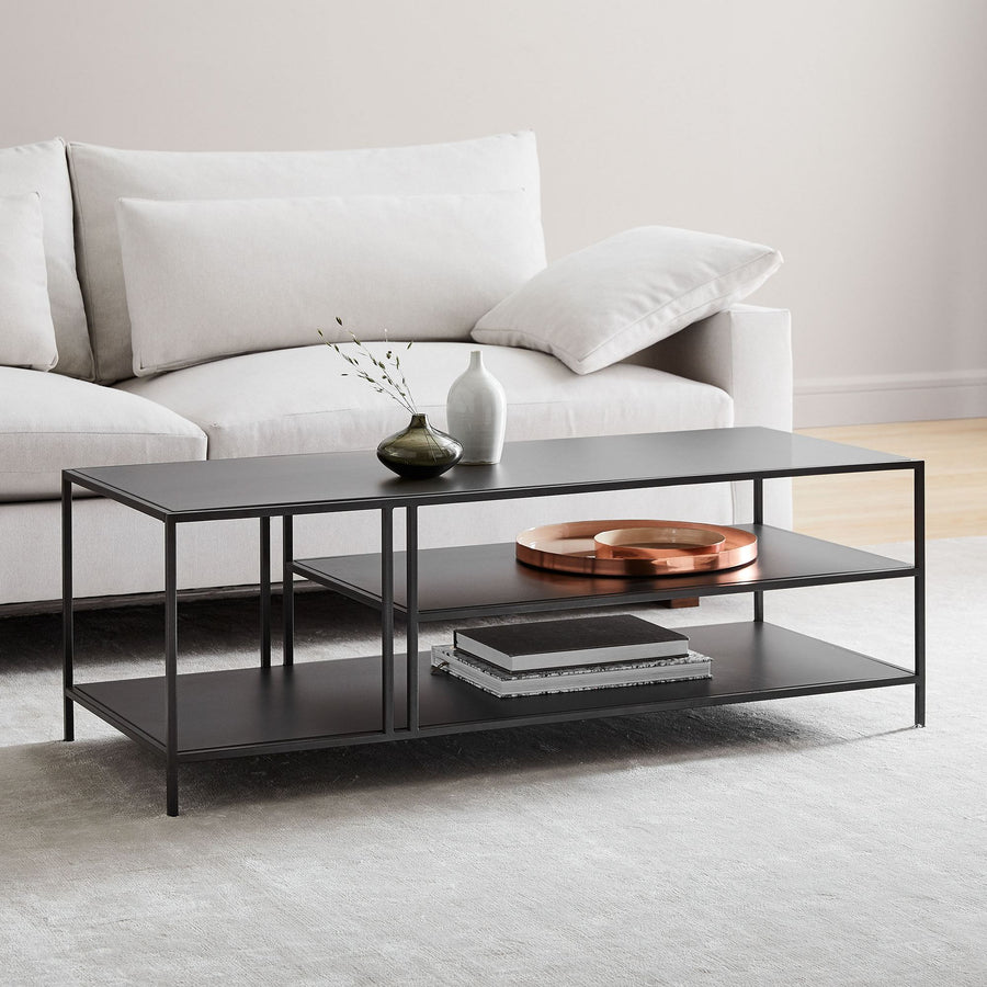 Mesa de centro tres niveles 122 Metal Black — Kallfu.cl