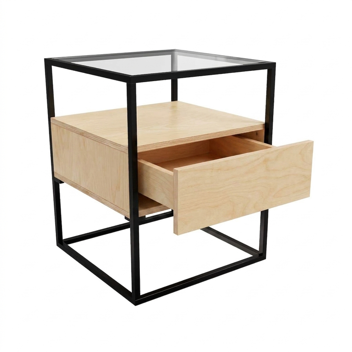 Velador Glass con cajón — Kallfu.cl