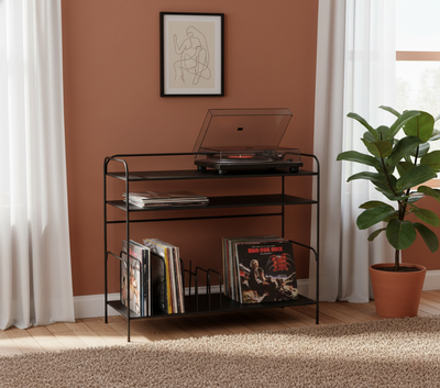 Mueble para vinilos 102 LUXE METAL BLACK